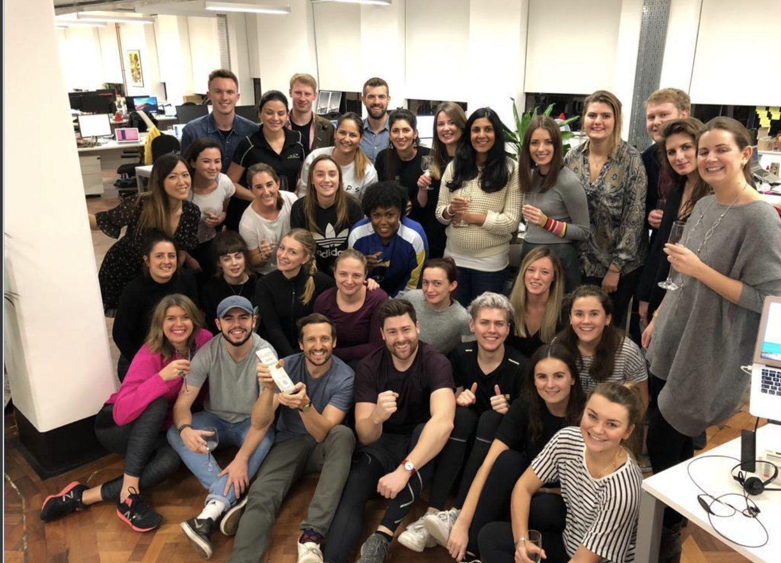 The Flash Pack team together in the office
